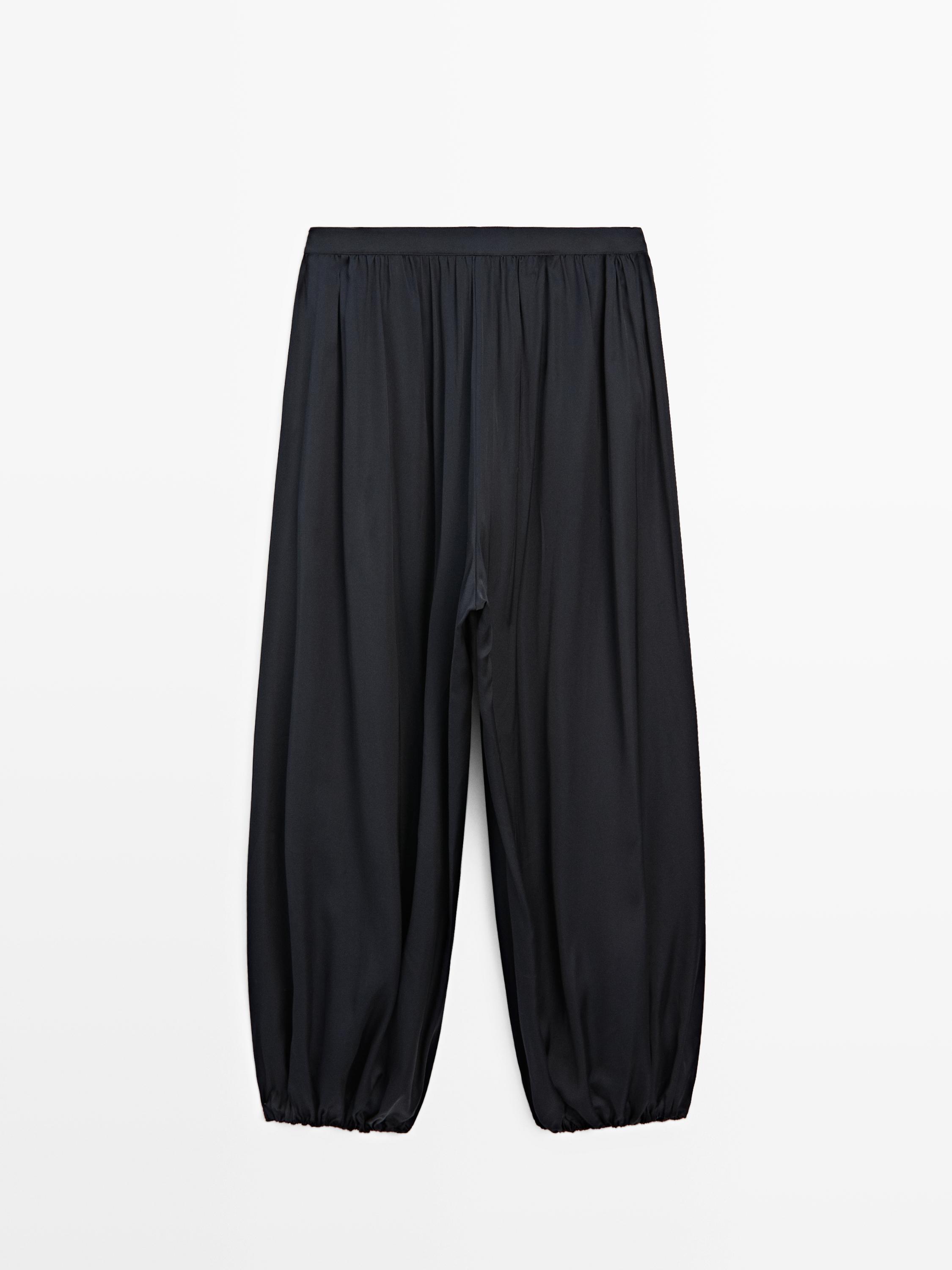 Balloon fit satin pants